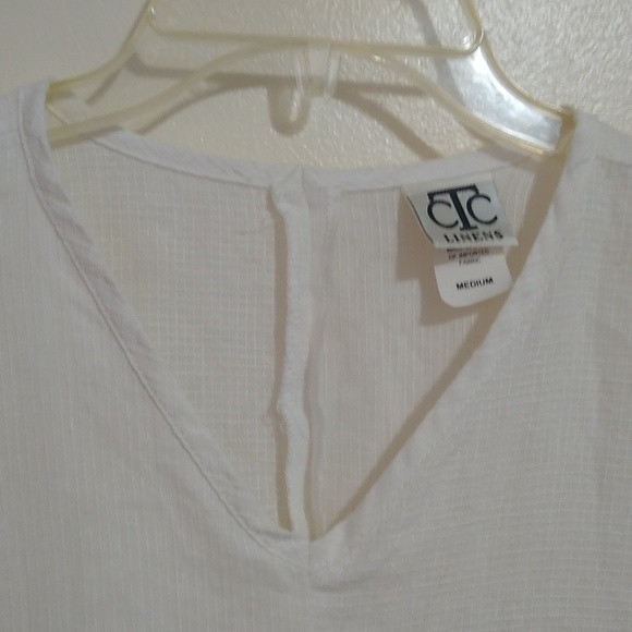 CTC Linens Raglan M Women Long Sleeve V-neck 100% Linen - Picture 3 of 9